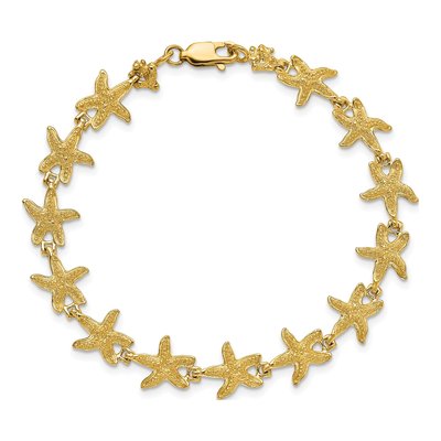 14K Yellow Gold Starfish Bracelet – view 4