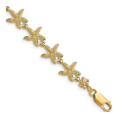 14K Yellow Gold Starfish Bracelet