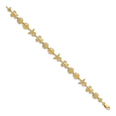14K Yellow Gold Sea Life Bracelet – view 3