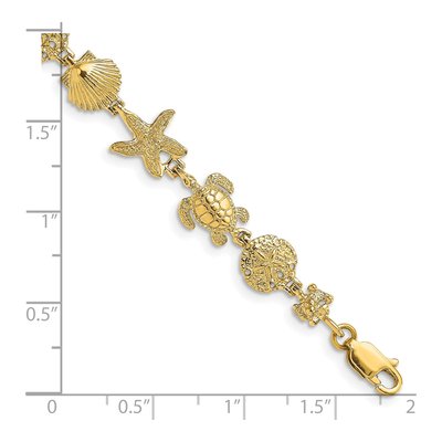 14K Yellow Gold Sea Life Bracelet – view 4