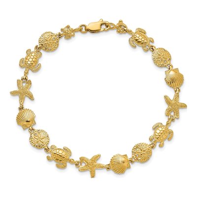 14K Yellow Gold Sea Life Bracelet – view 5
