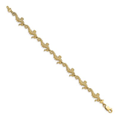 14K Yellow Gold 3-D Seahorse Bracelet – view 2