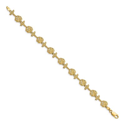 14K Yellow Gold Palm Tree Bracelet – view 3