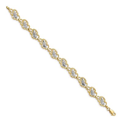 14K Yellow Gold Floral Filigree Bracelet – view 3