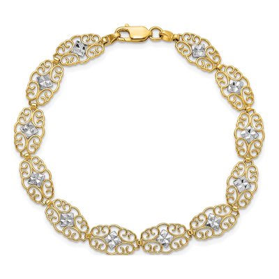 14K Yellow Gold Filigree Bracelet – view 5