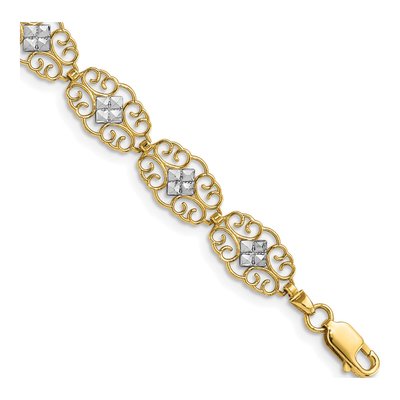 14K Yellow Gold Filigree Bracelet