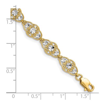 14K Yellow Gold Filigree Bracelet – view 4