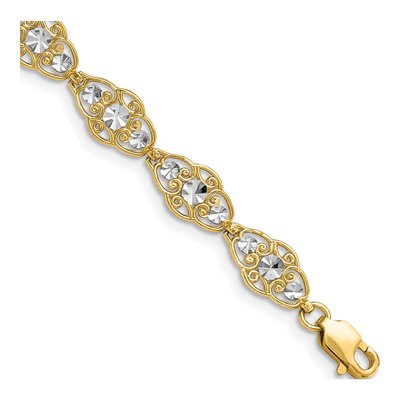 14K Yellow Gold Filigree Bracelet