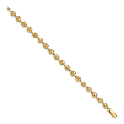 14K Yellow Gold Sand Dollar Bracelet – view 2