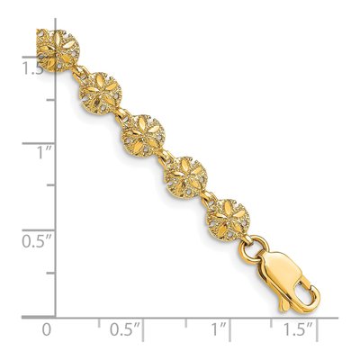 14K Yellow Gold Sand Dollar Bracelet – view 3
