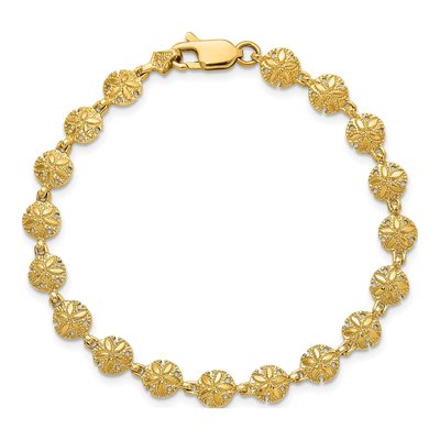 14K Yellow Gold Sand Dollar Bracelet – view 4