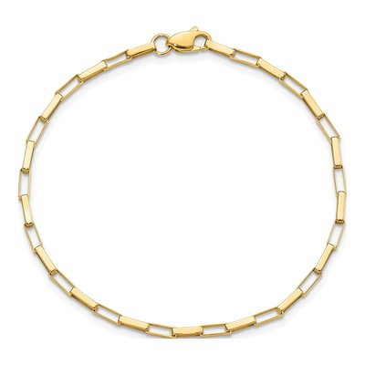 14K Yellow Gold 2.23mm Hollow Box Chain Bracelet – view 5