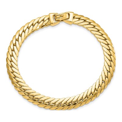 14K Yellow Gold 7.46mm Snake Chain Bracelet – view 5