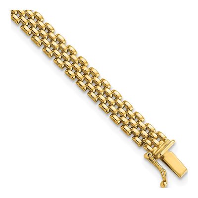 14K Yellow Gold Panther Link Bracelet