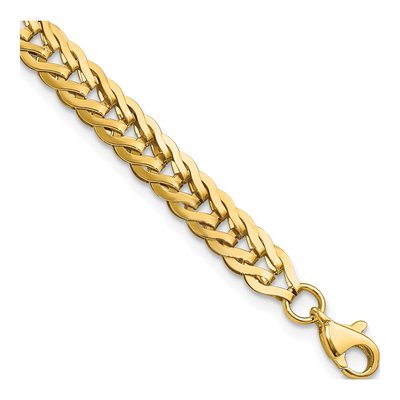14K Yellow Gold 5.3mm Fancy Link Bracelet, 7.5 In