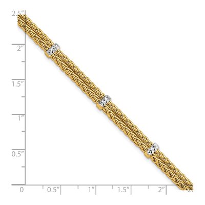 14K Yellow Gold Double Wheat Bracelet – view 4