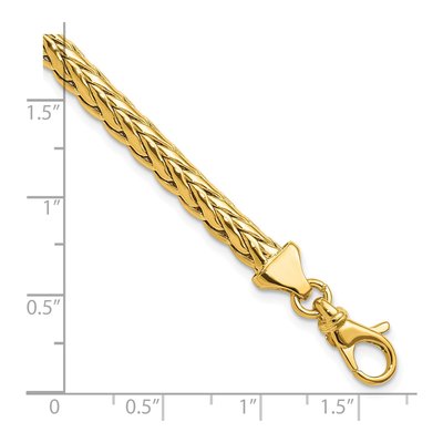 14K Yellow Gold 4.8mm Braided Link Bracelet, 7.5 in – view 3
