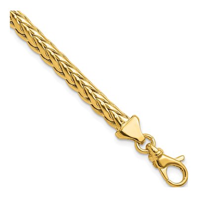 14K Yellow Gold 4.8mm Braided Link Bracelet, 7.5 in