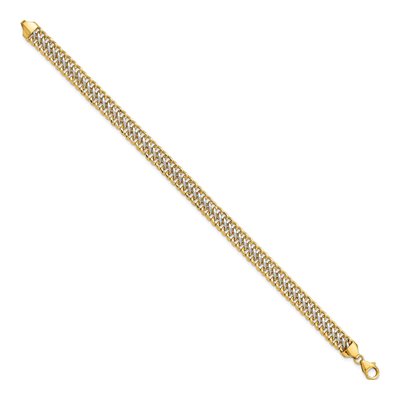 14K Yellow Gold 7.4mm Fancy Link 8-Inch Bracelet – view 3