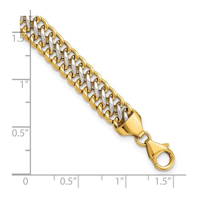 14K Yellow Gold 7.4mm Fancy Link 8-Inch Bracelet – view 5
