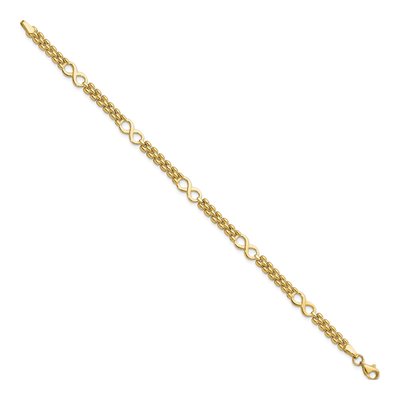 14K Yellow Gold Infinity 5-Station Bracelet – view 3