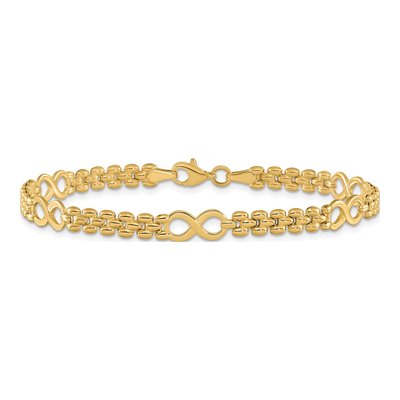 14K Yellow Gold Infinity 5-Station Bracelet – view 4