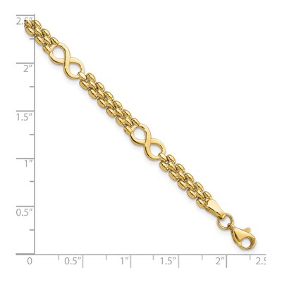 14K Yellow Gold Infinity 5-Station Bracelet – view 5
