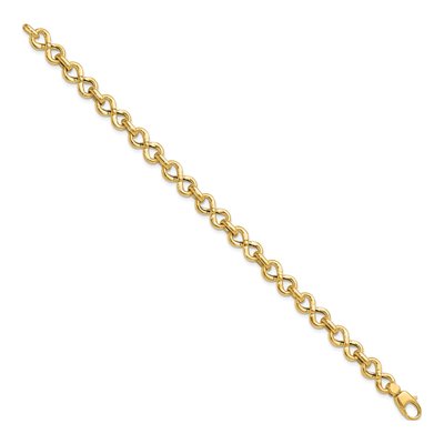 14K Yellow Gold Fancy Infinity Link Bracelet – view 3