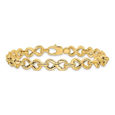 14K Yellow Gold Fancy Infinity Link Bracelet – view 4