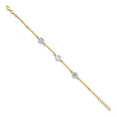 14K Two-Tone Gold Nautical Bracelet – view 3
