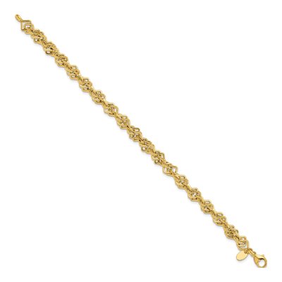 14K Yellow Gold Golden Treasures Fancy Link Bracelet – view 3