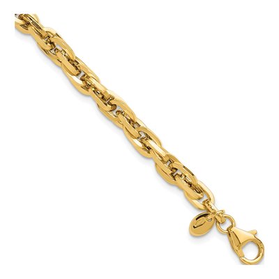 14K Yellow Gold Fancy Rope Link Bracelet