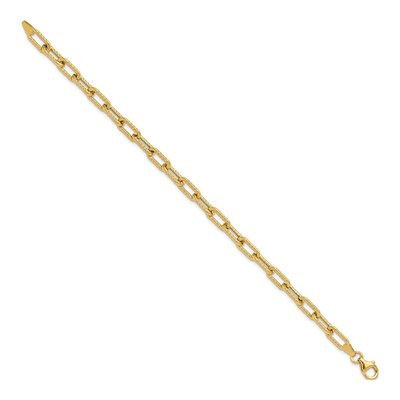 14K Yellow Gold Fancy Cable Link Bracelet – view 3