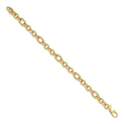 14K Yellow Gold Fancy Link Bracelet – view 3