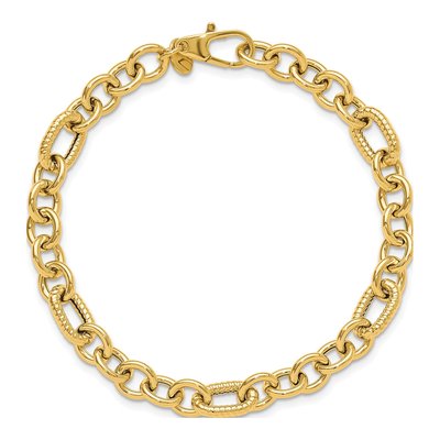 14K Yellow Gold Fancy Link Bracelet – view 5