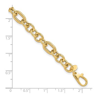 14K Yellow Gold Fancy Link Bracelet – view 6