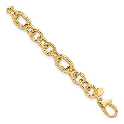 14K Yellow Gold Fancy Link Bracelet