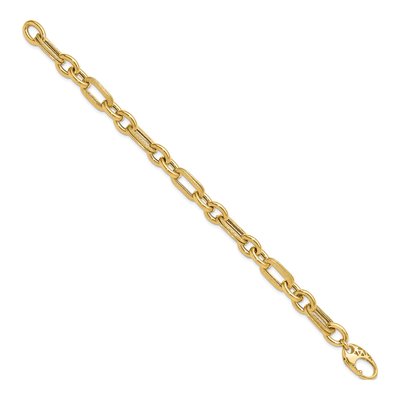 14K Yellow Gold Fancy Link Bracelet – view 3