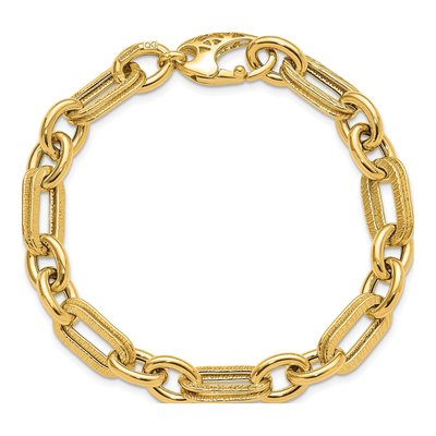 14K Yellow Gold Fancy Link Bracelet – view 5