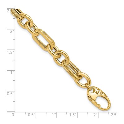 14K Yellow Gold Fancy Link Bracelet – view 6
