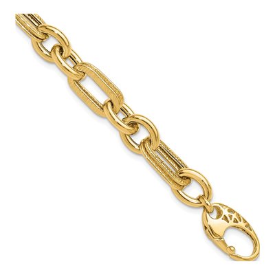 14K Yellow Gold Fancy Link Bracelet
