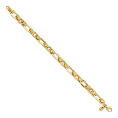 14K Yellow Gold 7.8mm Cable Chain Bracelet – view 3