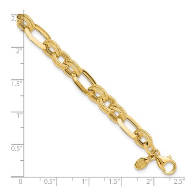 14K Yellow Gold 7.8mm Cable Chain Bracelet – view 6