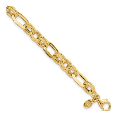 14K Yellow Gold 7.8mm Cable Chain Bracelet
