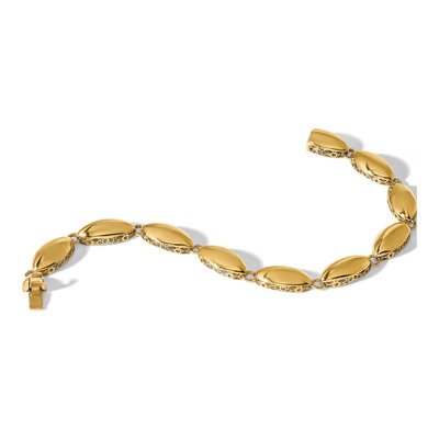 14K Yellow Gold 8.2mm Hollow Fancy Oval Link Chain Bracelet – view 8
