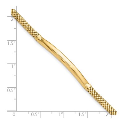 14K Yellow Gold 3.5mm Fancy Curved Bar Link Chain Bracelet – view 5