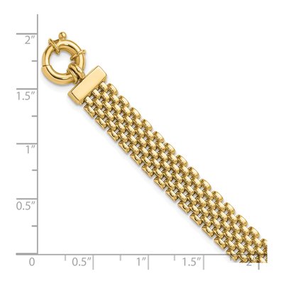 14K Yellow Gold 8.4mm Panther Link Chain Bracelet – view 5