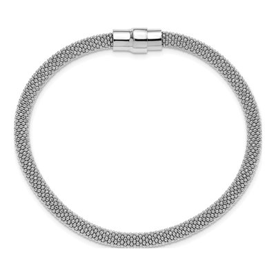 Sterling Silver Mesh Magnetic Bracelet – view 5