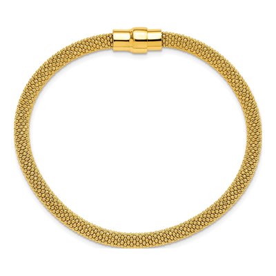 Gold-Plated Sterling Silver Mesh Magnetic Bracelet – view 5