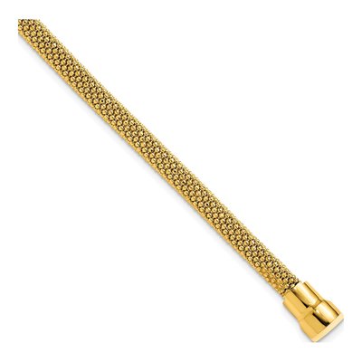 Gold-Plated Sterling Silver Mesh Magnetic Bracelet